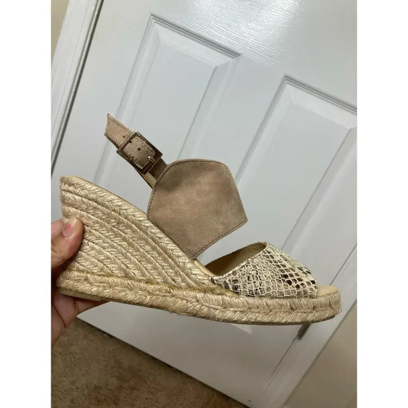 Patricia Green snake print espadrille wedges sz 7 - Picture 11 of 11